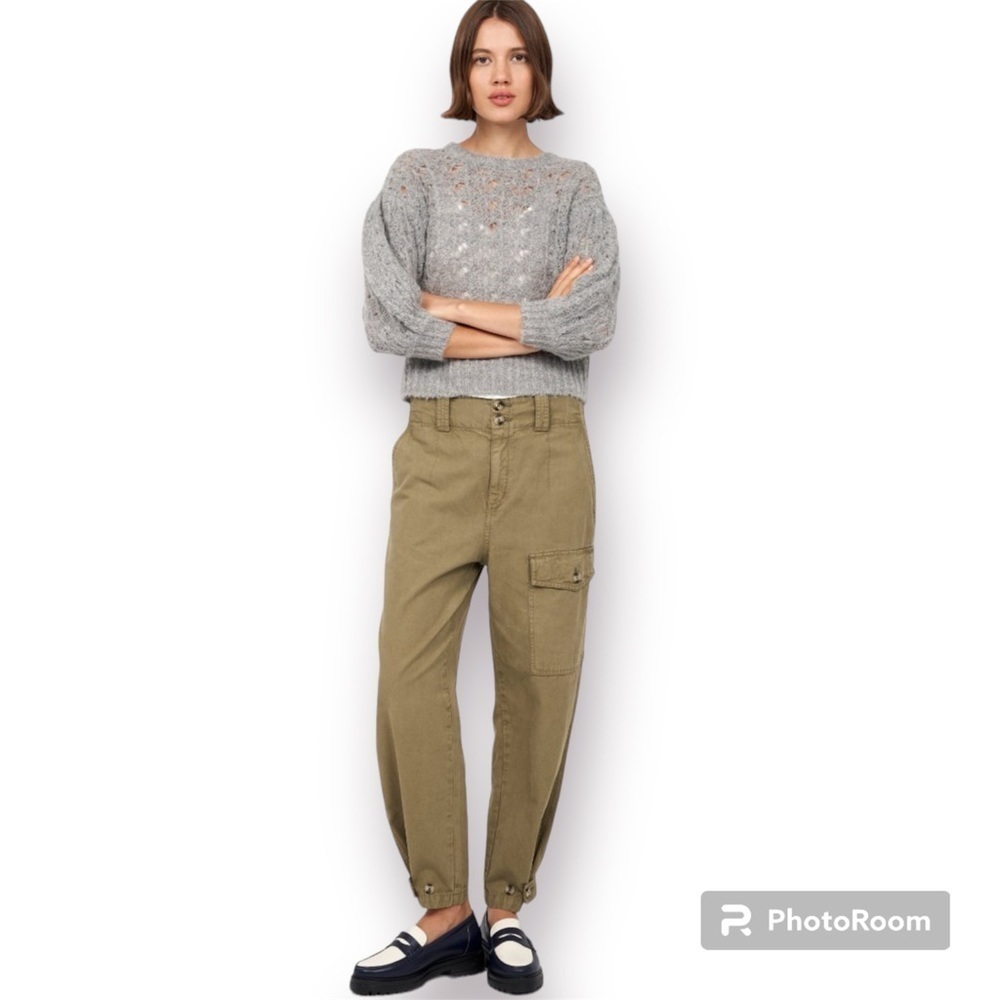 Joie "Domenic" High-Waisted Pants Utility Style | Green | Size 10